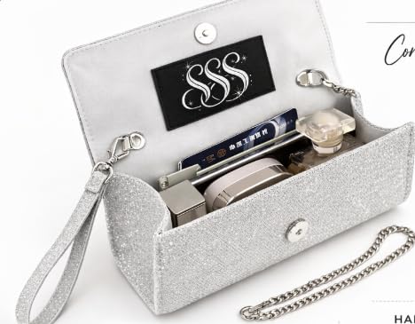 ✨ Silver Shimmer Clutch