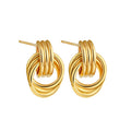 ✨ Sculptural Drop Hoop Earrings